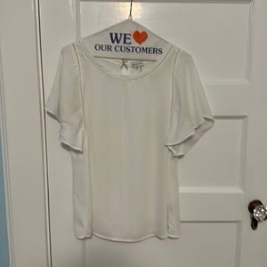 White short sleeve blouse in size small